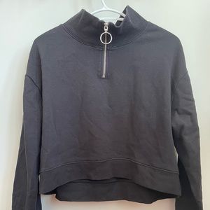 H&M DIVIDED Half-zip Crop Sweater